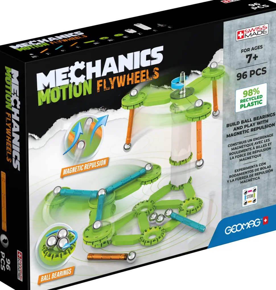 756 Geomag Mechanics Motion Recycled Flywheels 96 Pcs