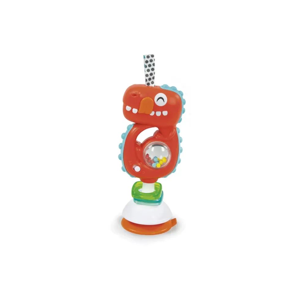 Baby Clementoni Hungry Dino Shake & Play, Sonaglino E Gioco Per Seggiolino
