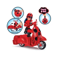 Bandai Miraculous Scooter Trasformabile Bambola Articolata Ladybug Da 26Cm