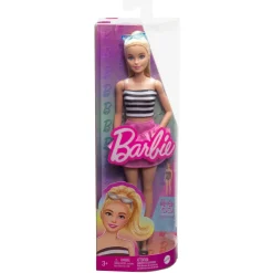 Barbie Fashionistas N. 213 Da Collezione 65° Anniversario, Bambola Bionda Con Top A Righe