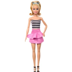 Barbie Fashionistas N. 213 Da Collezione 65° Anniversario, Bambola Bionda Con Top A Righe