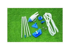 Bestway Aspiratore Funziona Con Pompe Da 2.006 Lt/H E Superiori, Tubo Da Mt. 6 E Mm. 32 Di Diametro Incluso, Ideale Per Tutte Le Piscine, Asta In Alluminio In 4 Sezioni, 3 Adattatori