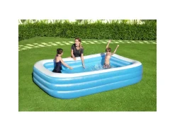 Bestway Piscina Family Rettangolare A 3 Anelli Cm. 305X183X56