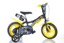 Bicicletta Da Bambino Batman Ruota 12 Pollici Con Rotelle, Freno E Scudo Anteriore Adatta A 3-5 Anni Ideale Per Imparare A Pedalare In Autonomia Con Massima Sicurezza