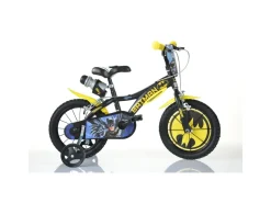 Bicicletta Da Bambino Batman Ruota 16 Pollici Con Rotelle, Freno E Scudo Anteriore Adatta A 8 -12 Anni Ideale Per Imparare A Pedalare In Autonomia Con Massima Sicurezza