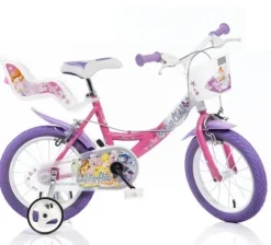 Bicicletta Winx 14" Con Portabambola, Freno E Cestino Anteriore Adatta Per Bambini Dai 5-7 Anni