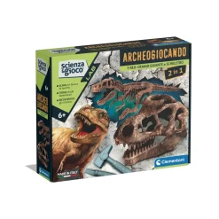 Clementoni 19324 Archeogiocando Kit T-Rex 2In1