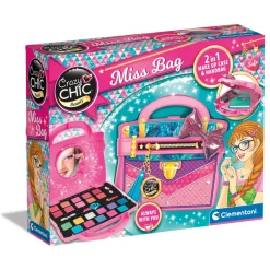 Clementoni 18734 Crazy Chic Miss Bag Trousse, Set Trucchi Bambina