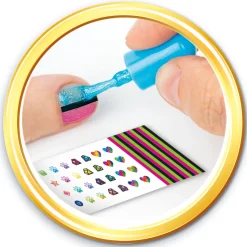 Clementoni 18730 Crazy Chic Nail Art Studio, Set Unghie Per Bambine