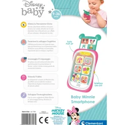 Clementoni Disney Baby Minnie Smartphone, Telefono Interattivo