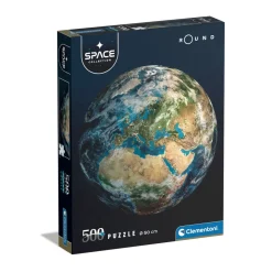 Clementoni Puzzle Round Space Collection Earth 500 Pezzi, Puzzle Adulti