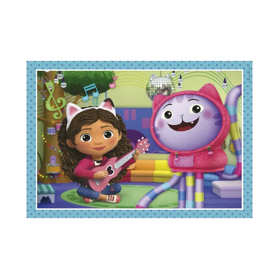 Clementoni Supercolor Puzzle Gabby'S Dollhouse 1 12 + 1 16 + 1 20 + 1 24 Pezzi, Puzzle Bambini 3 Anni