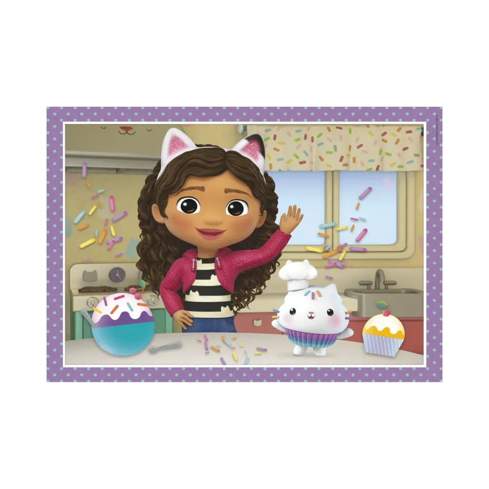 Clementoni Supercolor Puzzle Gabby'S Dollhouse 1 12 + 1 16 + 1 20 + 1 24 Pezzi, Puzzle Bambini 3 Anni