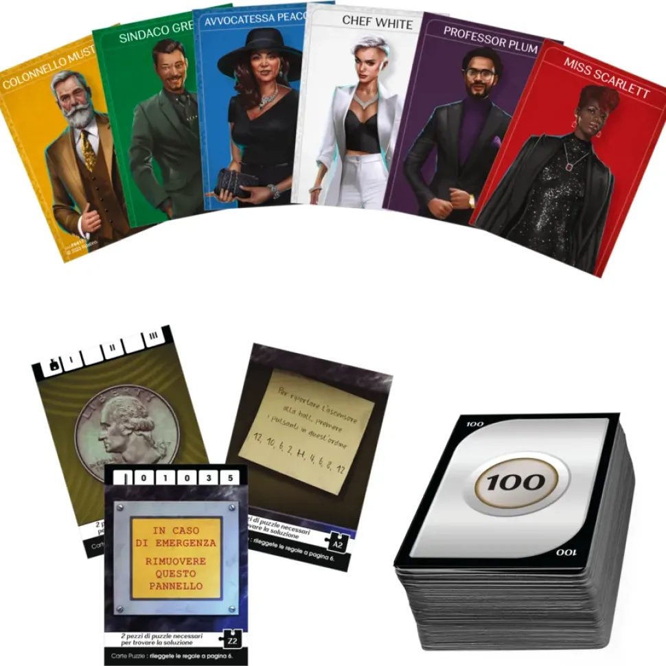 Cluedo Escape Mistero All'Hotel Black, Gioco Da Tavolo, Giochi In Versione Escape Room Da Risolvere 1 Volta Sola, Giochi Di Mistero, Dai 10 Anni In Su
