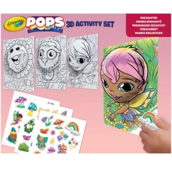 Crayola Pops 3D Activity Set Fatina E Animali Fantastici Colora E Crea Disegni Tridimensionali