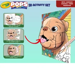 Crayola Pops 3D Activity Set Cuccioli 3 Soggetti Colora E Crea Disegni Tridimensionali