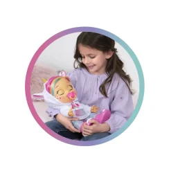 Cry Babies First Emotions Dreamy Bambola Interattiva Con Circa 70 Espressioni Realistiche: Piange, Mangia, Dorme, Ride Come Un Bebe Vero; Ha 4 Accessori E Indossa Vestitini Veri