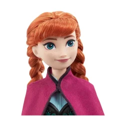 Disney Frozen Anna, Bambola Con Abito Elegante E Accessori Ispirati Al Film Dsney Frozen 1, Giocattolo Per Bambini, 3+ Anni, Hlw49