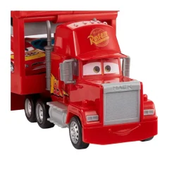 Disney Pixar Cars Mack Trasportatore, Camion Da 33 Cm Con Rampa Per Trasportare 12 Macchinine