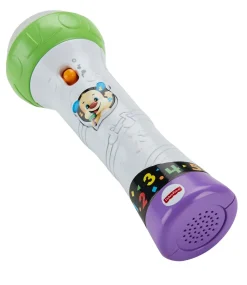 Fisher Price Microfono Baby Rock, Giocattolo Per Imparare Cantando Con 2 Modalita Di Gioco, Bambini 18 + Mesi, Multicolore