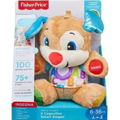 Fisher-Price Cagnolino Smart Stages Con Oltre 75 Canzoncine E Frasi Per L'Apprendimento