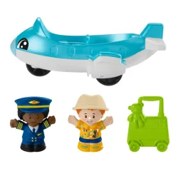 Fisher-Price Little People Avventure In Aeroporto, Playset Con Nastro Trasportatore Dei Bagagli, Include 1 Aereo, 2 Personaggi E Bagagli