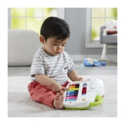 Fisher-Price Ridi & Impara Pianoforte Di Cagnolino Edizione Multilingue, Pianoforte Giocattolo Portatile Con Contenuti Educativi Per Bambini Dai 6 Ai 36 Mesi