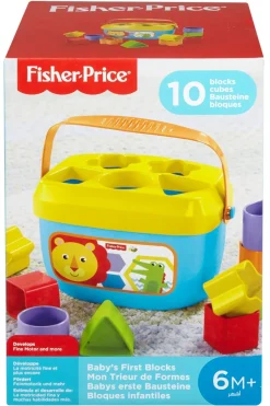 Fisher-Price, Secchiello Con Cercaforme, 10 Blocchi Assortiti, Bambini 6 Mesi+