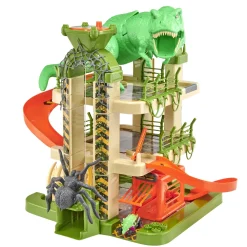 Garage Giocattolo Motor & Co A 3 Livelli Con 3 Auto Monster Machines Incluso Ragno Gigante E Tyrannosauro Altezza 52 Cm Include 3 Mini Auto Monster Machines, Perfetto Per Avventure Dinamiche!