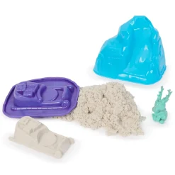 Giocattolo Kinetic Sand Sorpresa Nella Neve, 128 G Di Sabbia Da Gioco Bianca, Personaggio Con Stampo Per Sabbia, Contenitore Per Sabbia, Giocattoli Sensoriali Per Bambini Dai 5 Anni In Su