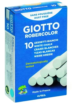 Giotto Gessetti Tondi Bianchi Astuccio Con Doppia Confezione ( 2 X 10 Pz)