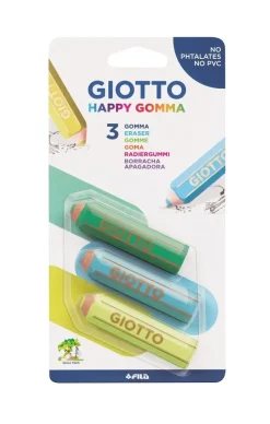Giotto Happy Gomma Confezione 3 Gomme A Forma Di Matita Giotto