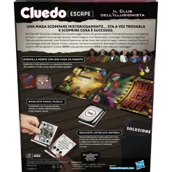 Hasbro Gaming Cluedo Escape Il Club Dell'Illusionista, Gioco Di Mistero In Versione Escape Room