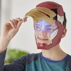 Hasbro Marvel Avengers, Maschera Flip Fx Di Iron Man, Con Effetti Luminosi, Replica Per Giochi D'Imitazione