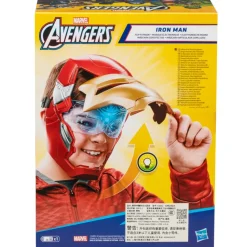 Hasbro Marvel Avengers, Maschera Flip Fx Di Iron Man, Con Effetti Luminosi, Replica Per Giochi D'Imitazione