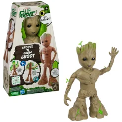 Hasbro Marvel Studios I Am Groot, Groot Balla E Cresce, Action Figure Interattiva Da 34 Cm, Giocattoli Marvel