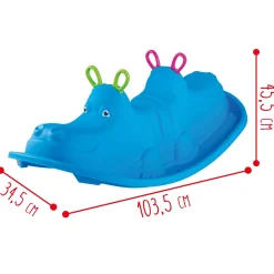 Hippo Rocker A Forma Di Ippopotamo Con Maniglie Colorate Divertiti Mentre Dondoli!