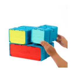 Hot Wheels Box Track Builder Con 1 Veicolo Hot Wheels Incluso, Confezione Modulabile Con E Accessori A Tema Fuoco Inclusi, Giocattolo Per Bambini, 4+ Anni, Hmc04