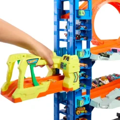 Hot Wheels City Mega Garage Playset Con 2 Macchinine Die-Cast, Box Per Riporre Oltre 50 Macchinine