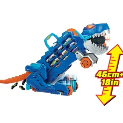 Hot Wheels® City Mega T-Rex Dino Trasportatore Con 2 Macchinine