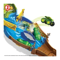 Hot Wheels Monster Trucks Torneo Dei Titani Playset Con Monster Truck Bigfoot E Gunkster Per Sfide Testa A Testa, Giocattolo Per Bambini Dai 4 Anni In Su