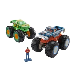 Hot Wheels Monster Trucks Torneo Dei Titani Playset Con Monster Truck Bigfoot E Gunkster Per Sfide Testa A Testa, Giocattolo Per Bambini Dai 4 Anni In Su