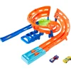 Hot Wheels Pista A Spirale, Playset Con Lanciatori, Salto Nel Vuoto E Zona Di Collisione, Include 2 Macchinine