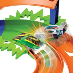 Hot Wheels Pista A Spirale, Playset Con Lanciatori, Salto Nel Vuoto E Zona Di Collisione, Include 2 Macchinine