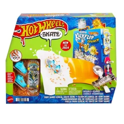 Hot Wheels Skate Ciotola Per Cereali Da Skate Di Tony Hawk, Playset A Tema Cereali Con 1 Fingerboard E 1 Paio Di Scarpine Da Skate