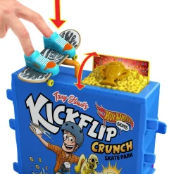 Hot Wheels Skate Ciotola Per Cereali Da Skate Di Tony Hawk, Playset A Tema Cereali Con 1 Fingerboard E 1 Paio Di Scarpine Da Skate