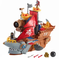 Imaginext Il Galeone Dei Pirati A Forma Di Squalo Con Mini Personaggi E Accessori Inclusi