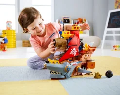 Imaginext Il Galeone Dei Pirati A Forma Di Squalo Con Mini Personaggi E Accessori Inclusi