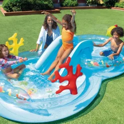Intex Play Center Under The Sea Piscina Gonfiabile, Con Palline, Pvc, Multicolore, 310X193X71 Cm