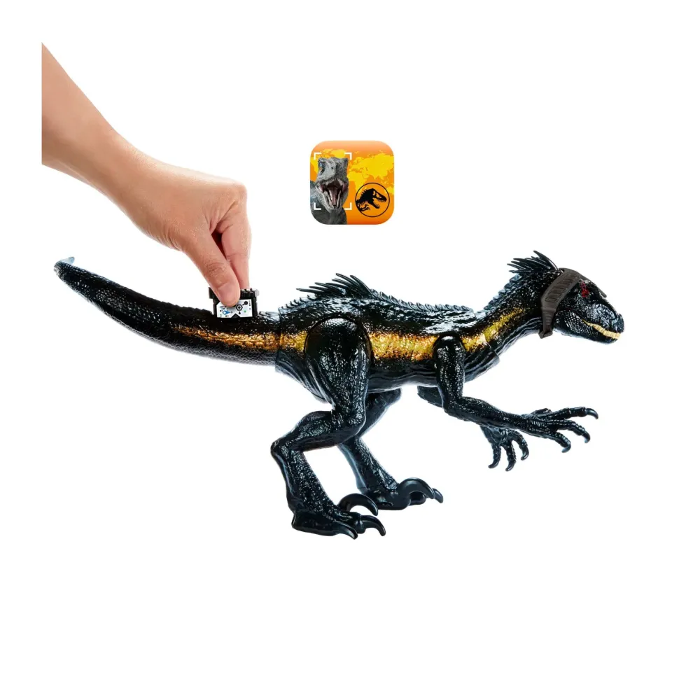 Jurassic World Indoraptor Cerca E Attacca, Funzionalita Di Attacco Specifiche, Luci E Suoni E Azione Graffiante, Giocattolo Per Bambini, 4+ Anni, Hky11